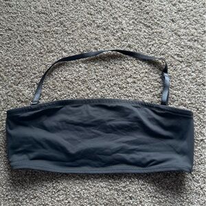 Skims swim bandeau bikini top in gunmetal